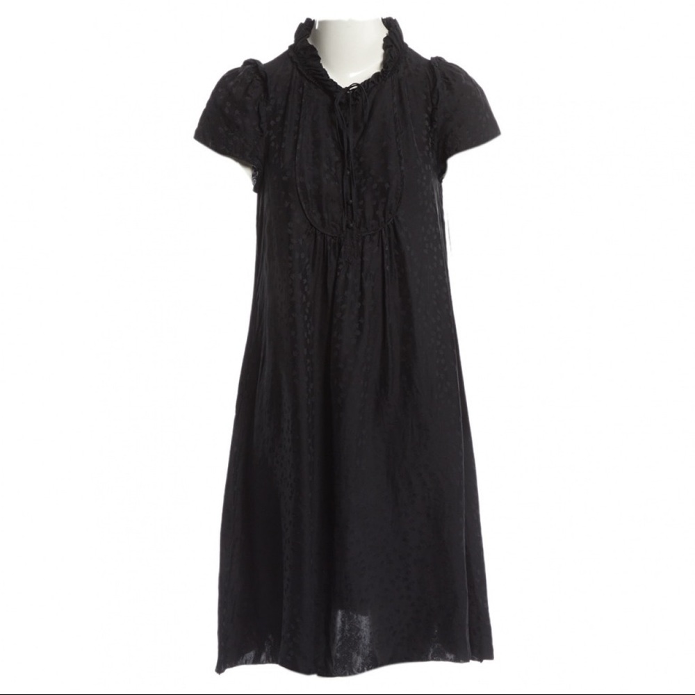 🔽Marc Jacobs Silk Vintage y2k Floral Ruffle Slip brocade jacquard 6 dress tie